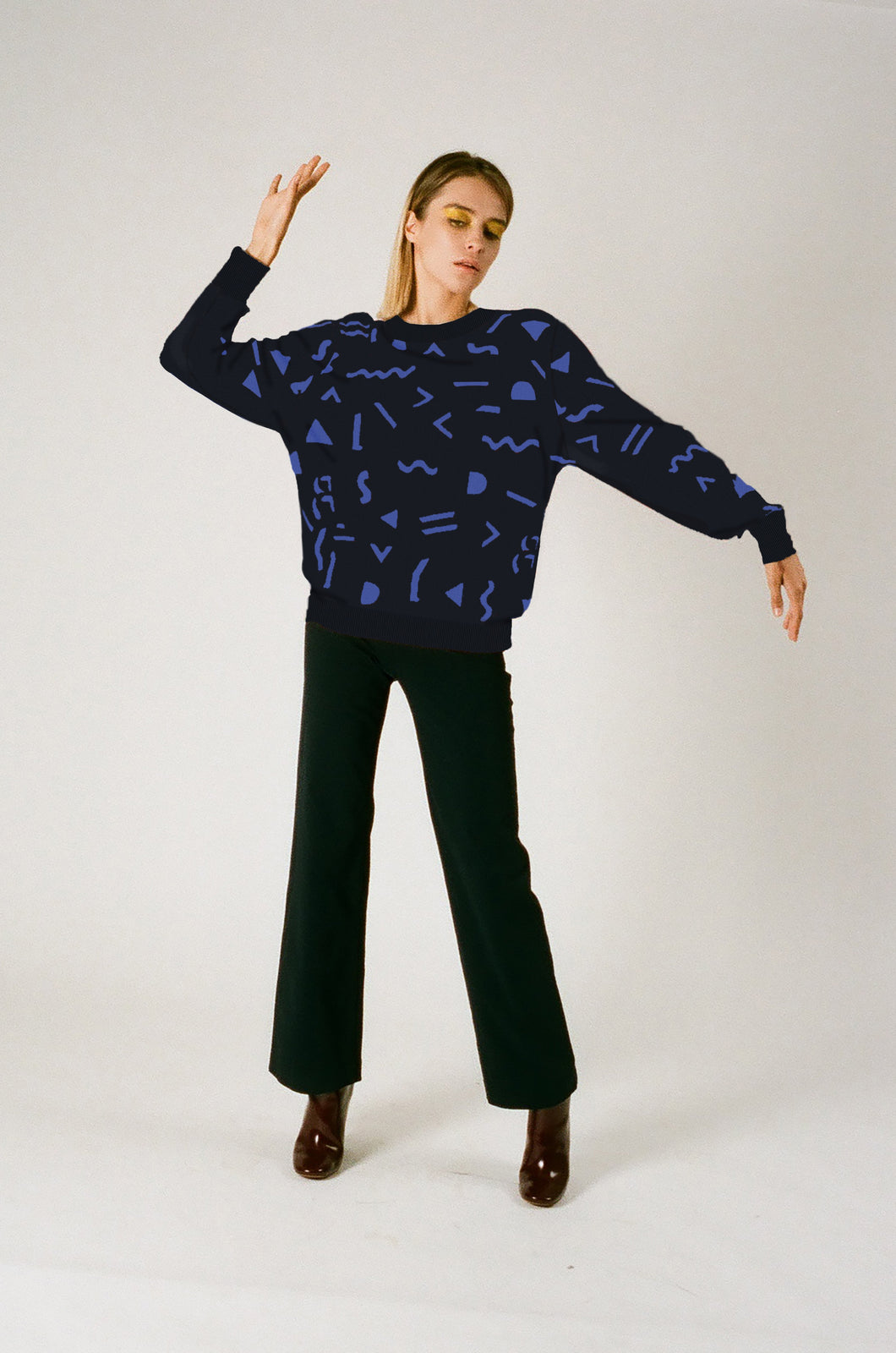 Unisex Ribbed Sweater Navy/Blue