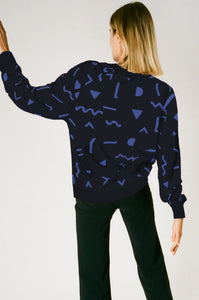Unisex Ribbed Sweater Navy/Blue