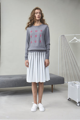 ‘Bon Voyage’ Knit Sweater Grey | 22 Factor | ECO-LUXE knitwear