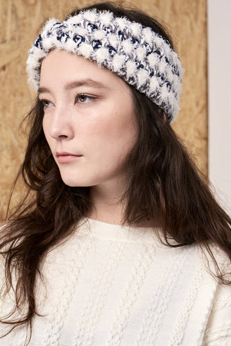 Elysia Handmade Crochet Headband Grey Blue | 22 Factor | ECO-LUXE knitwear