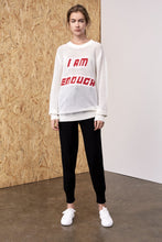 Load image into Gallery viewer, &#39;I am Enough&#39; Intarsia Wool Sweater Ivory | 22 Factor | ECO-LUXE knitwear
