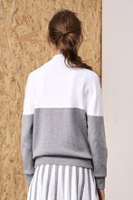 Load image into Gallery viewer, Clio Two Tone Knitted Track Suit Grey x White | 22 Factor | ECO-LUXE knitwear
