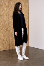 Load image into Gallery viewer, Maia Long Lined Coatigan Black | 22 Factor | ECO-LUXE knitwear 
