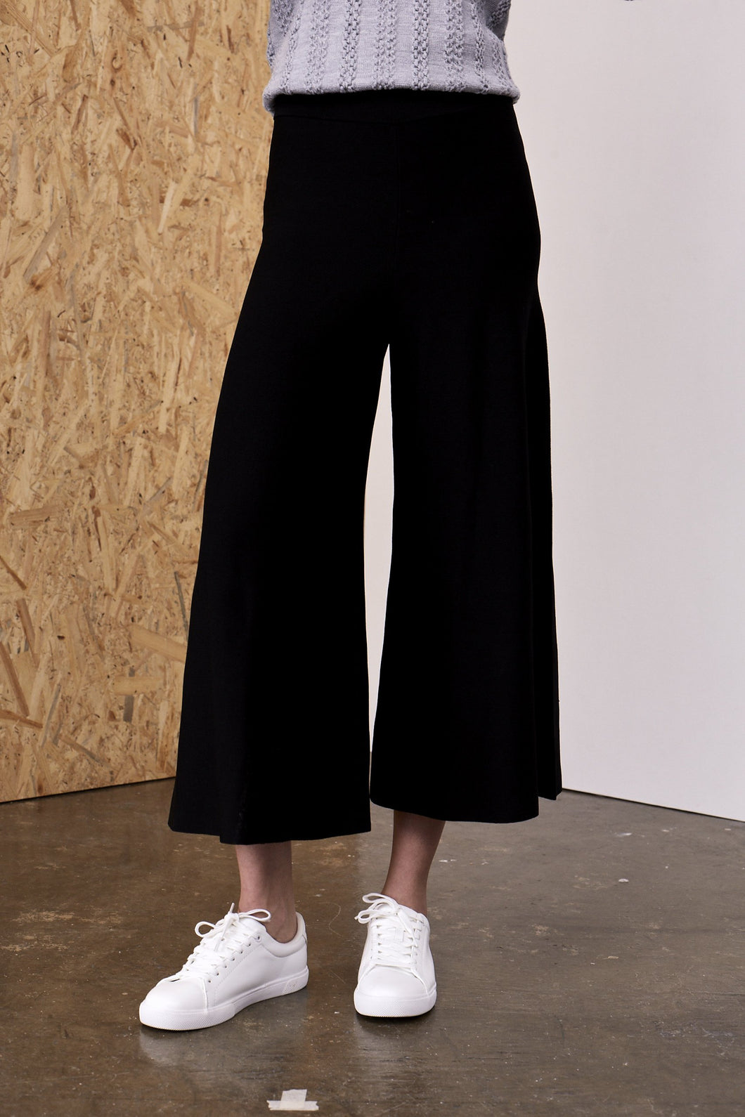 Penelope Culotte Pants Black | 22 Factor | ECO-LUXE knitwear 