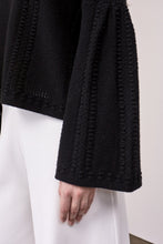 Load image into Gallery viewer, Chloe Bouclé-Tweed Cropped Top Black | 22 Factor | ECO-LUXE knitwear 
