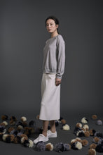 Load image into Gallery viewer, Rhea Crochet Trim Top Grey | 22 Factor | ECO-LUXE knitwear 
