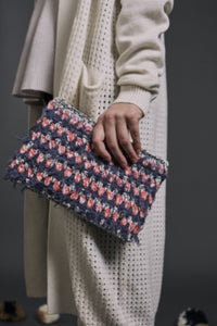 Nadine Crochet Clutch Schausse Pink | 22 Factor | ECO-LUXE knitwear